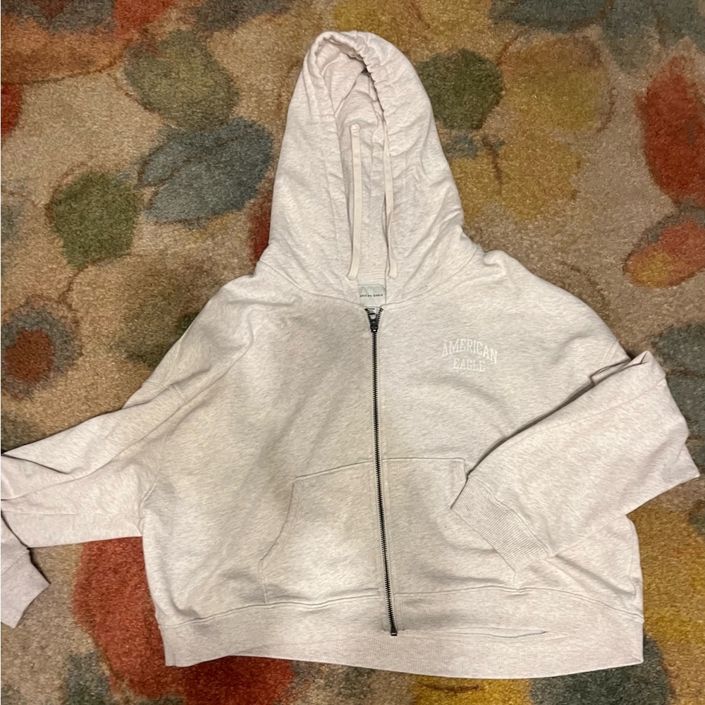 American Eagle Outfitters Gray Hoodie Jacket